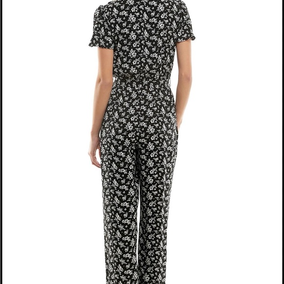 Kingston Grey Black and White Floral Jumpsuit - Picture 2 of 10